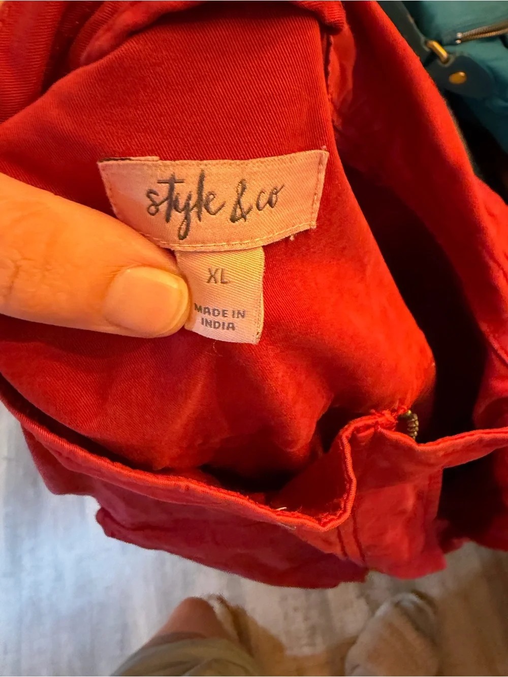 Style & Co. Red Women’s Utility Jacket with Cinched Waist